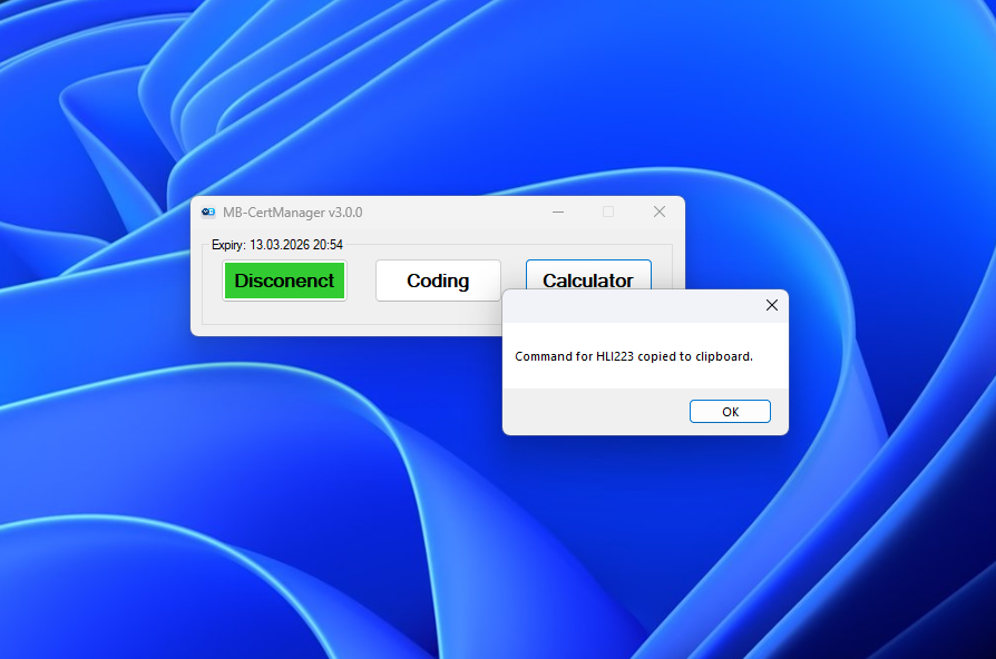 Reverse command generated